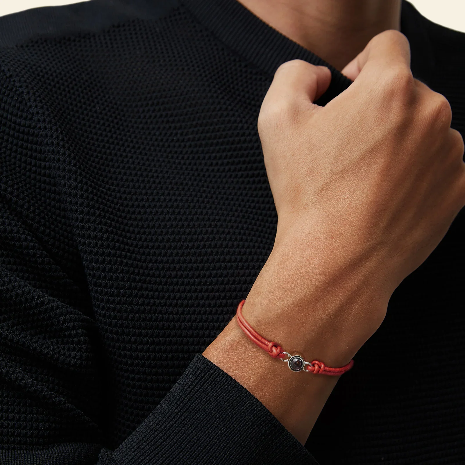 Personalized  Genuine Leather Photo Bracelet - Image 4
