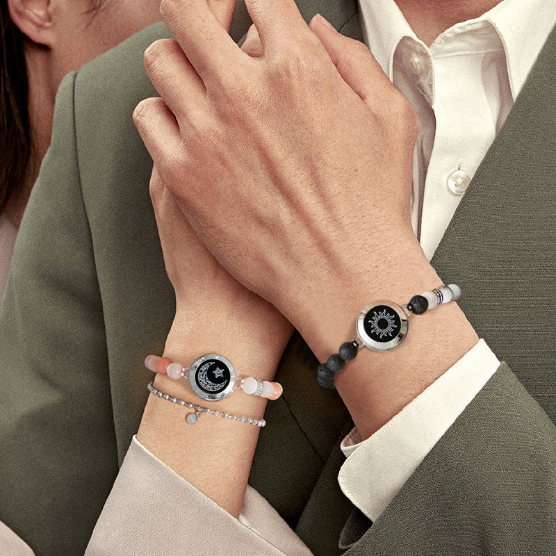 Sun & Moon Touch Bracelets with Phantasmal Beads (Silver+Silver) - Image 11
