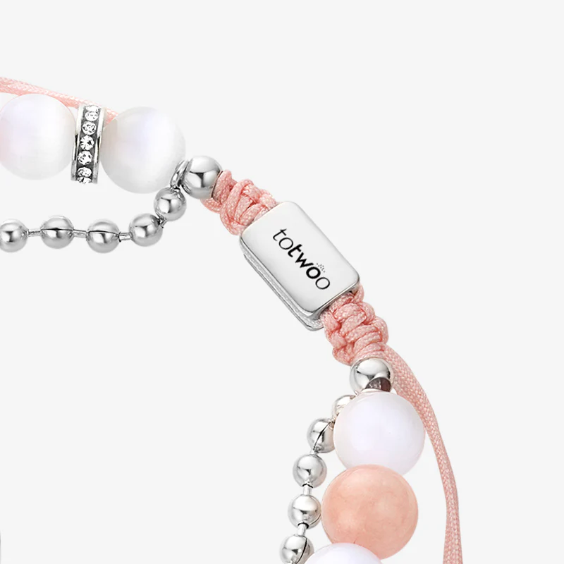 Sun & Moon Touch Bracelets with Phantasmal Beads (Silver+Silver) - Image 8