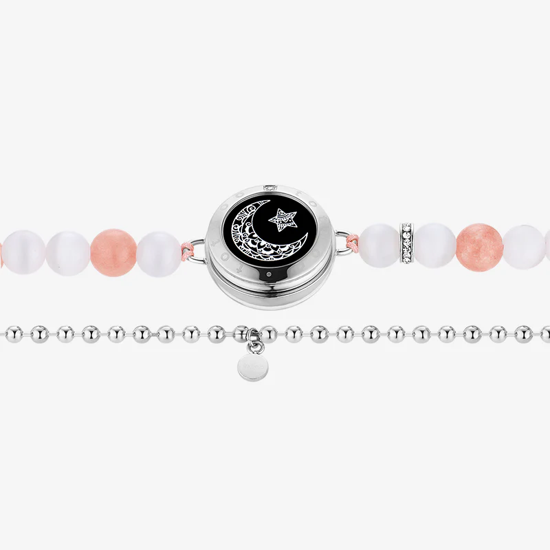 Sun & Moon Touch Bracelets with Phantasmal Beads (Silver+Silver) - Image 9